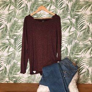 Cruel Girl Maroon Long Sleeve Tee